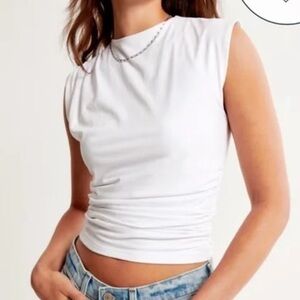Abercrombie White Sleeveless Women's Top